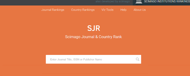 Главная страница сайта Scimagojr